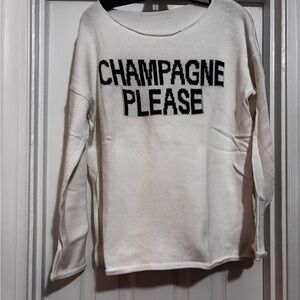 Champagne Please White Sweater